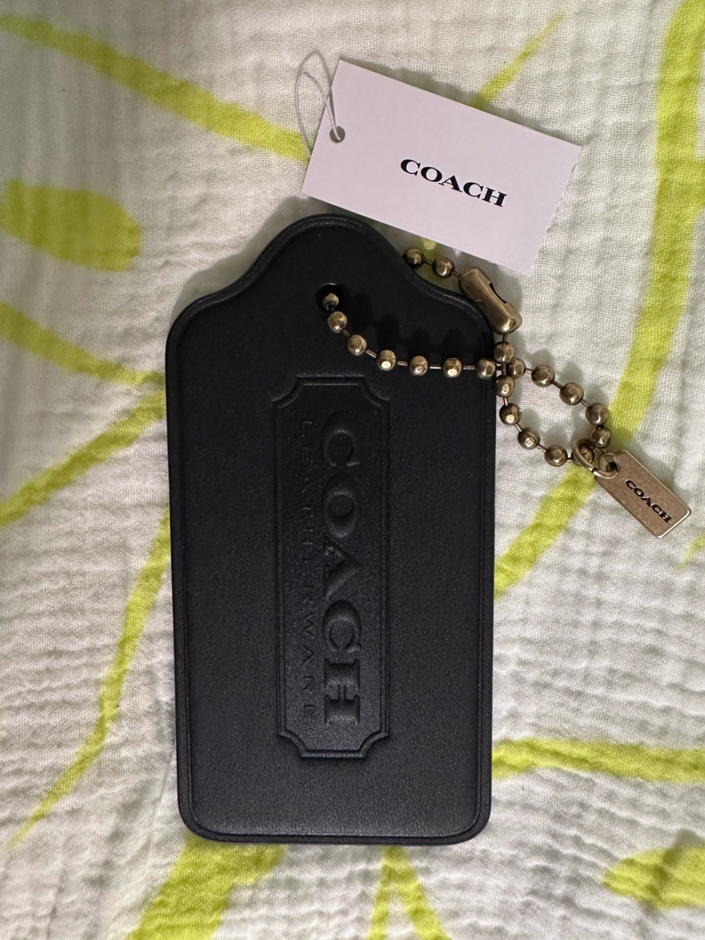 Coach Oversized Black Hang Tag